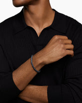 Armory® Link Bracelet in Black Titanium with Sapphires, 7.5mm